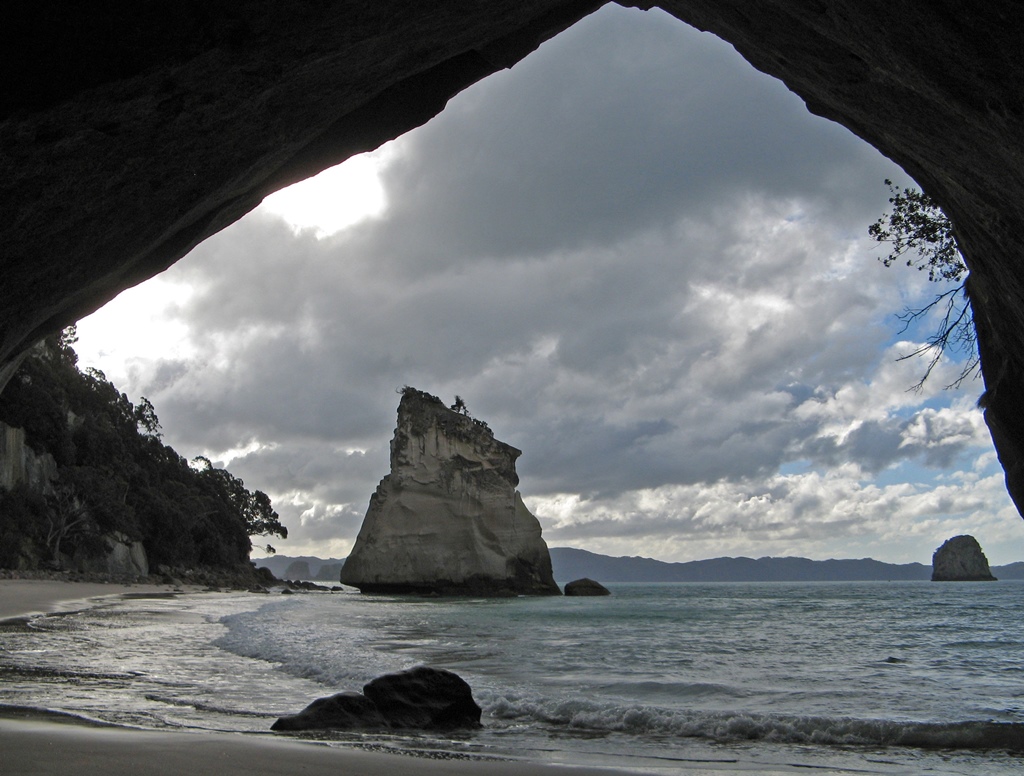 Cathedral Cove from Cave